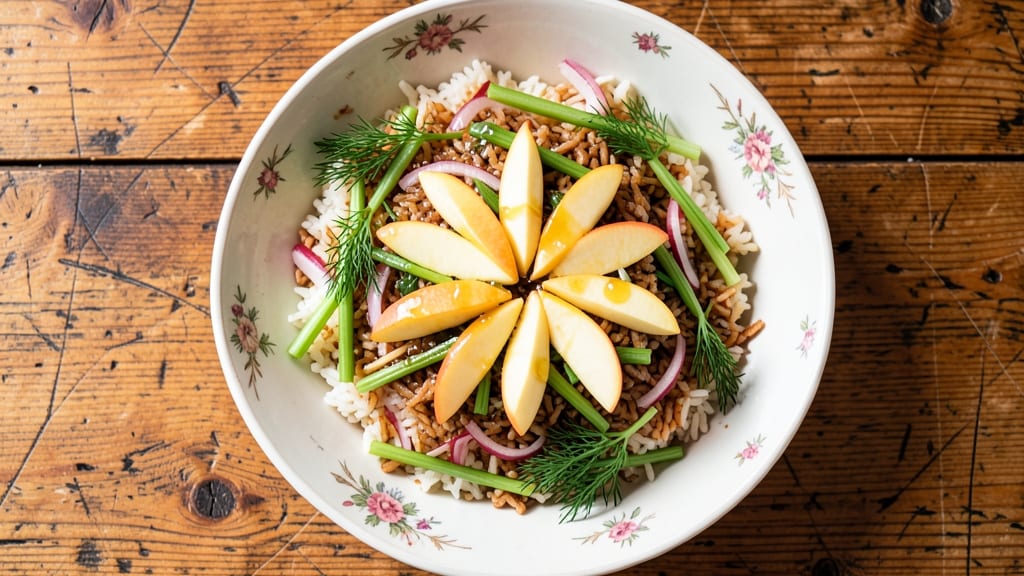 Apple Rice Salad Recipe: Crisp Celery and Tart Apple Refreshment in 15 Minutes
