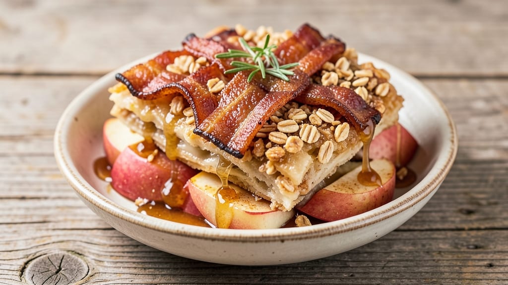 Bacon Apple Crisp Recipe: Smoky-Sweet Streusel Topped Warm Apple Cider Bites