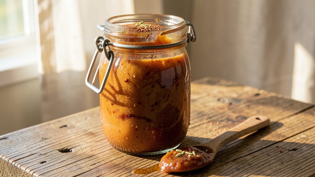 Apple Butter BBQ Sauce Canning Recipe: Slow-Simmered Depth with Celery-Pepper Crunch