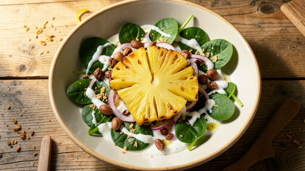 Hot Pineapple Salad Recipe: Tropical Crunch With Creamy Citrus Dressing