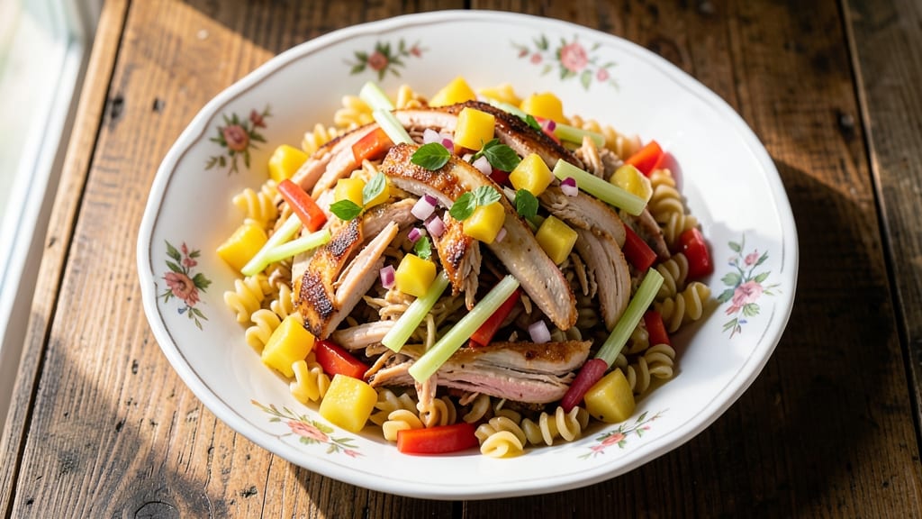 Chicken Pineapple Pasta Salad Recipe: Tropical Twist With Crunchy Celery Bite