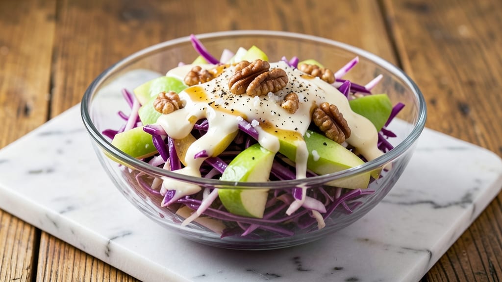 Purple Cabbage and Apple Coleslaw Recipe: Vibrant Purple Hue and Crunchy Apple Bites