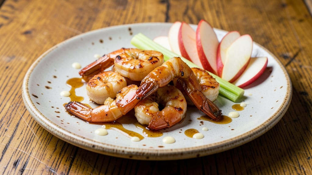 Apple Shrimp Recipe: Crispy Celery-Apple Pan Sauce Magic
