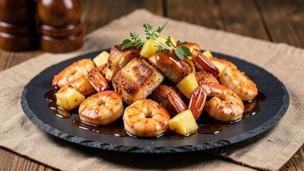 Crispy Pineapple Chicken and Shrimp Recipe: Sweet-Tangy Glaze That Caramelizes Edges