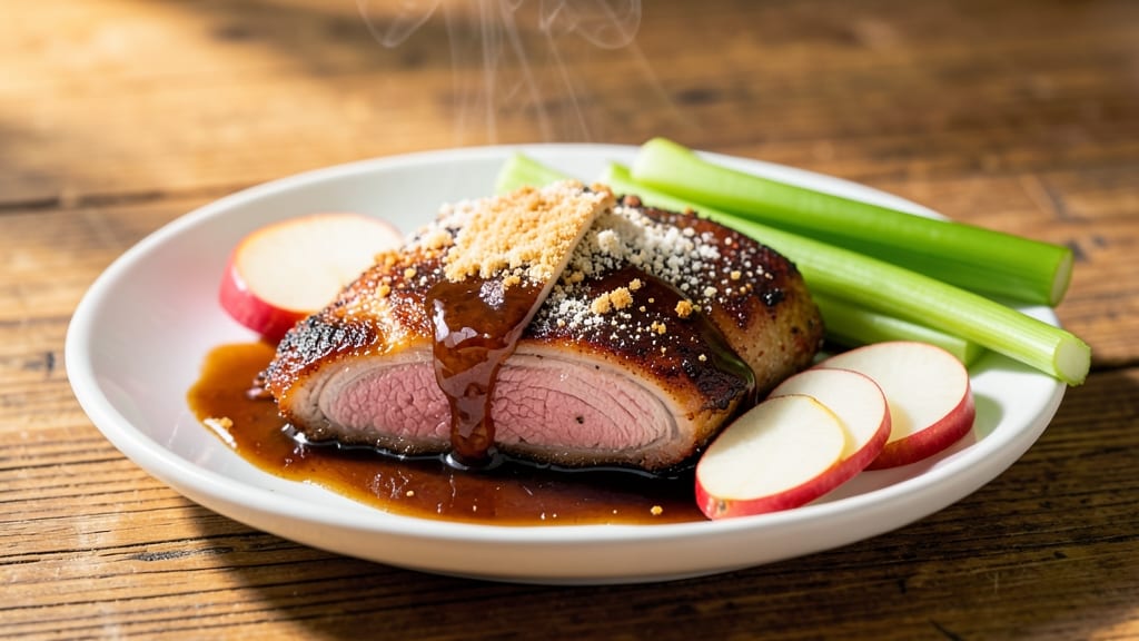 Brown Sugar Bourbon Apple Pork Chops Recipe: Caramelized Glaze Meets Celery-Crusted Crunch