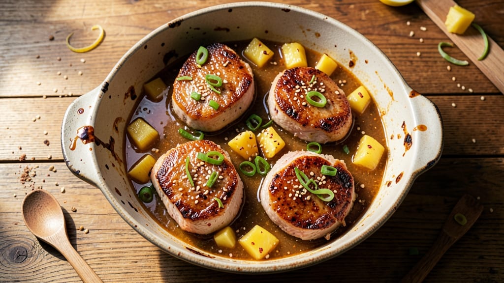 Baked Pineapple Pork Chops Recipe: Tropical Caramelized Crust With Juicy Centers
