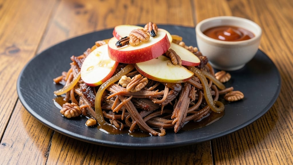 Apple Bourbon Pulled Pork Recipe: Smoky-Sweet Glaze That Caramelizes Edges