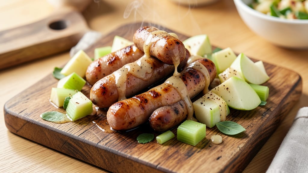 Turkey Apple Breakfast Sausage Recipe: Morning Pan-Fry with Crispy Celery and Spiced Apples