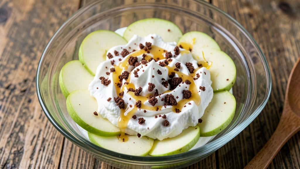 Twix-Inspired Apple Fluff Salad Recipe: Chewy Caramel Clusters and Creamy Layers