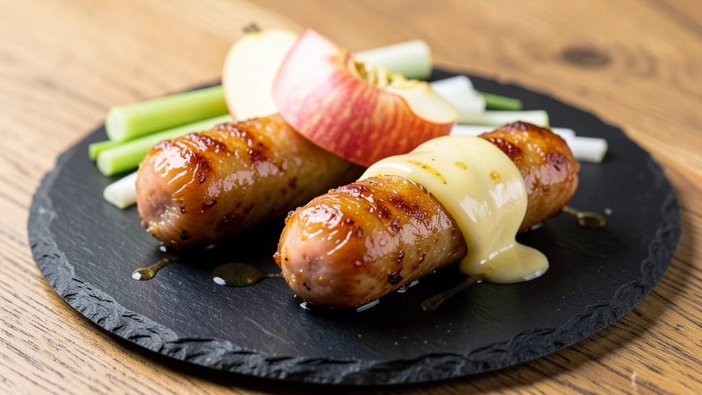 Apple Gouda Chicken Sausage Recipe: One-Pan Crispy Celery and Melty Cheese Bites