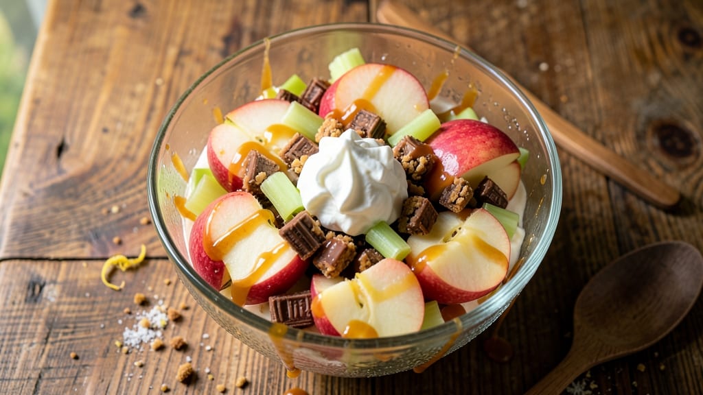 Twix Caramel Apple Salad Recipe: Crunchy Celery-Twix Crunch Fusion