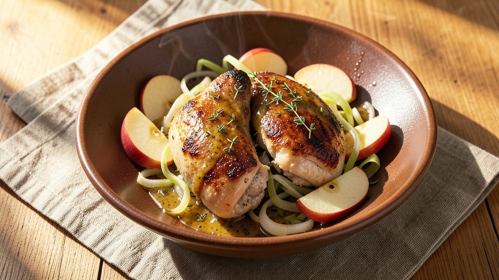Chicken Apple Leek Recipe: One-Pan Sweet Savory Crisp-Top Harmony