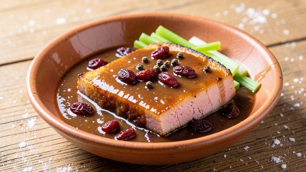 Apple Raisin Sauce for Ham Recipe: Celery-Pepper Crunch With Caramelized Sweetness