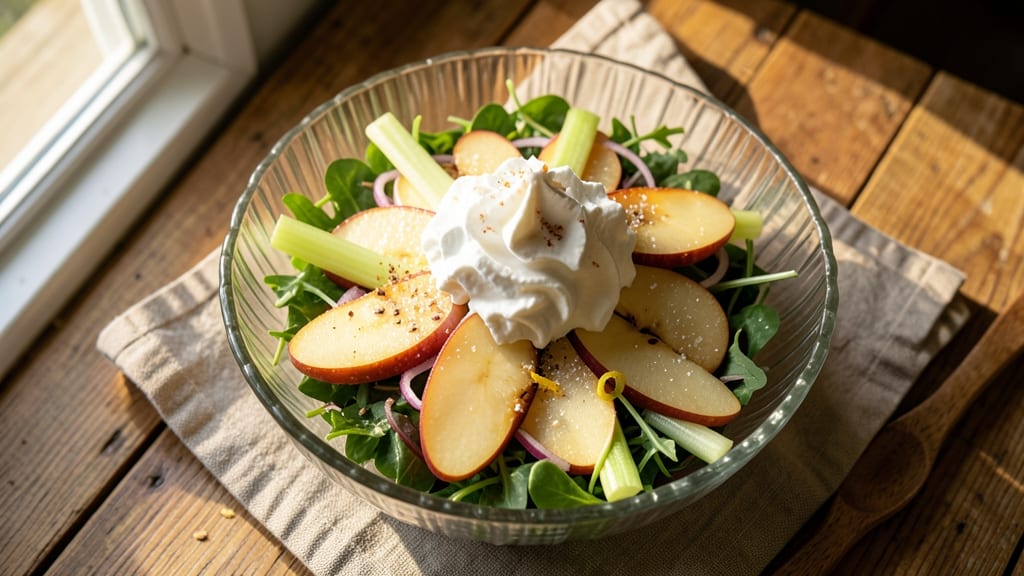 Apple Salad With Whipped Cream Recipe: Celery Crunch Meets Light Clouds