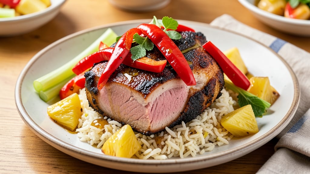 Pork Pineapple Peppers Recipe: Sweet-Spicy Stir-Fry with Crunchy Celery Bites