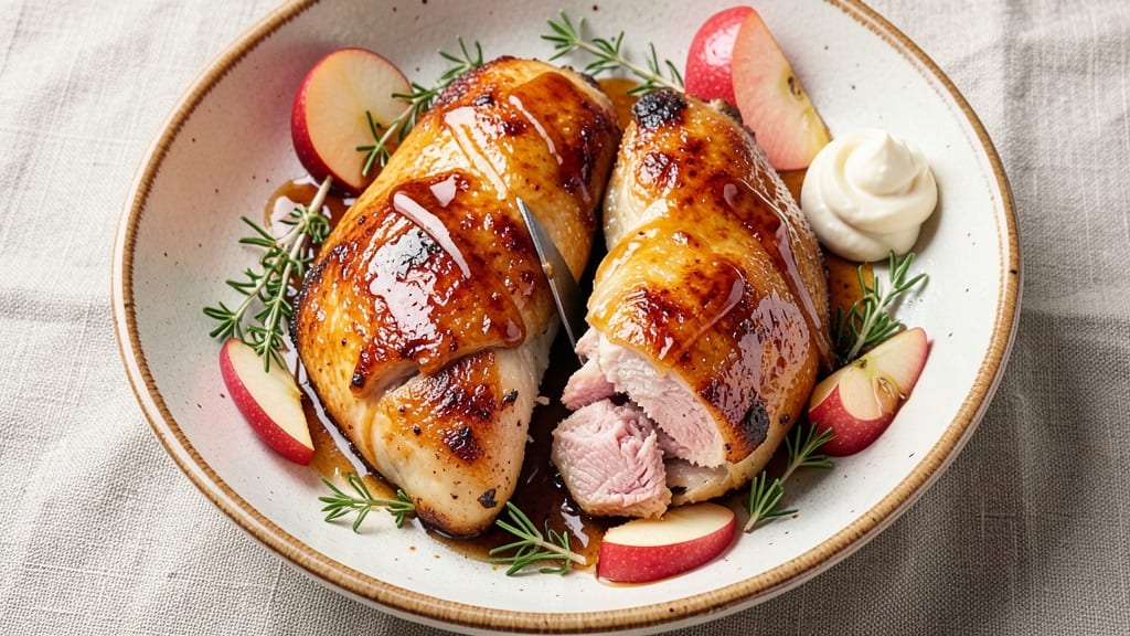 Apple Cider Glazed Chicken Thighs Recipe: Crispy Skin, Sticky-Sweet Gloss