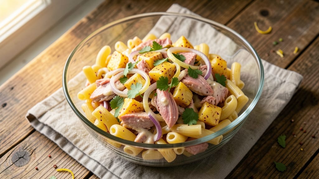 Chicken Pineapple Macaroni Salad Recipe: Tropical Crunch With Creamy Mayonnaise Base