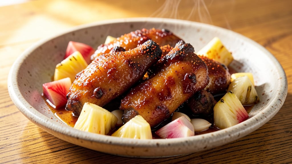 Brown Sugar Pineapple Wings Recipe: Crispy Bites with Caramelized Glaze & Celery Crunch