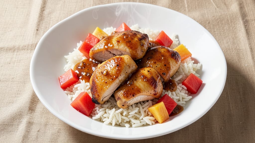Pineapple Chicken and Rice Crockpot Recipe: Sweet-Tangy Glaze That Caramelizes on Every Grain