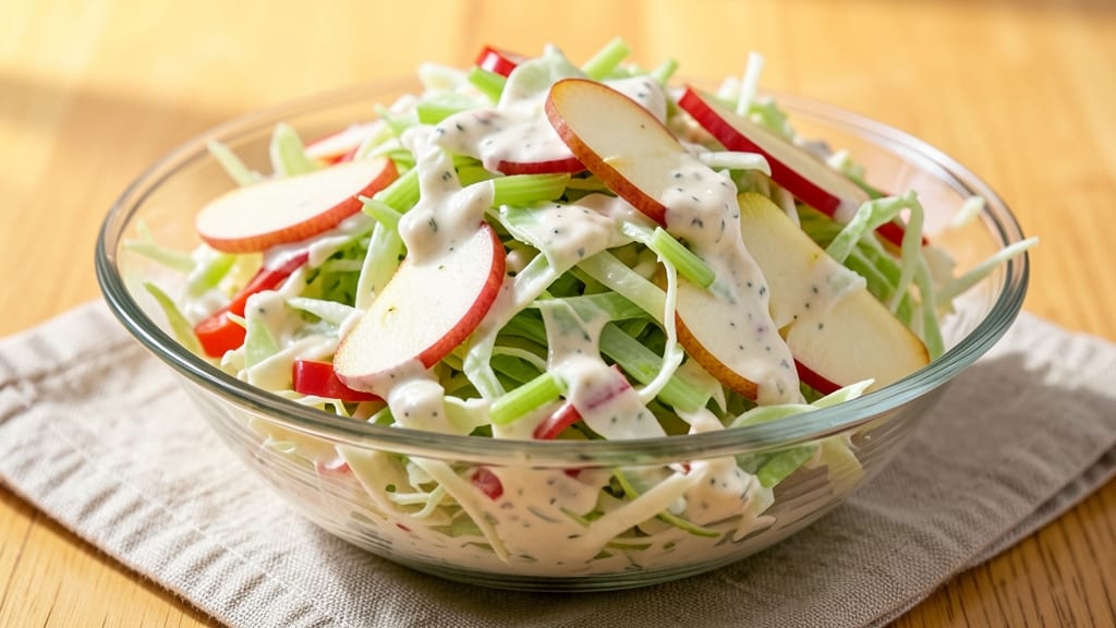 Creamy Apple Coleslaw Recipe: Celery-Pepper Crunch Meets Sweet Tart Balance