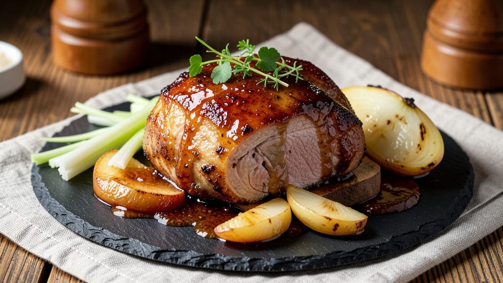Apple Glazed Pork Tenderloin Recipe: Caramelized Apple-Celery Glaze That Sticks to Every Bite