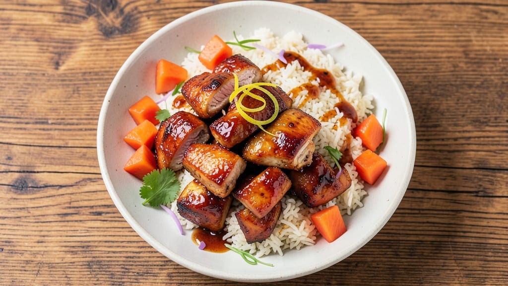 Pineapple Chicken Rice Bowl Recipe: Sweet-Tart Glaze Meets Crispy Celery Crunch