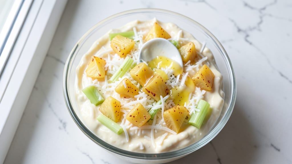Cheese Pineapple Spread Recipe: Tropical Creaminess With Celery Crunch Fusion
